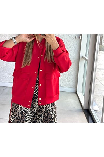 Özgürbutik LEOPAR DESENLİ CEKETLİ İKİLİ TAKIM