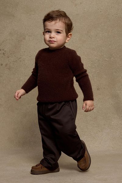 Fahhar Kids Мек пуловер - кафяв