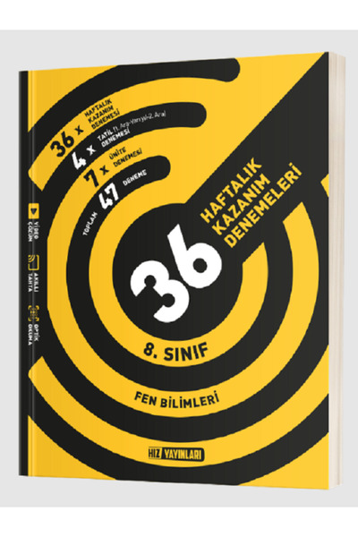 Efsane Yayınları 8.Sınıf HIZ FEN BİLİMLERİ 36 Haftalık Kazanım Denemeleri / T...