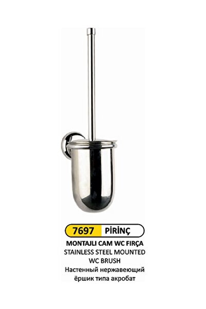 FTM AMBALAJ Duvara Montajlı Paslanmaz Çelik Wc Fırçası
