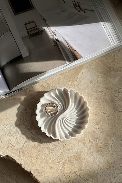 Mandalin Art Studio Seashell Decorative Plate, Jewelry Plate 10 cm