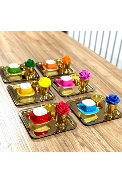 Ara Porselen 6 Kişilik 36 Parça Nizva Kahve Sunum Seti