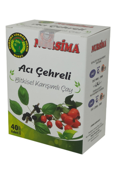 Nursima Acı Çehreli Bitkisel Karışımlı Çay 40 'lı Süzen Poşet
