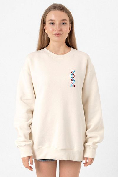 Tshirthane Burgundy Blue Dna Ecru Women's 2Ip Sweatshirt