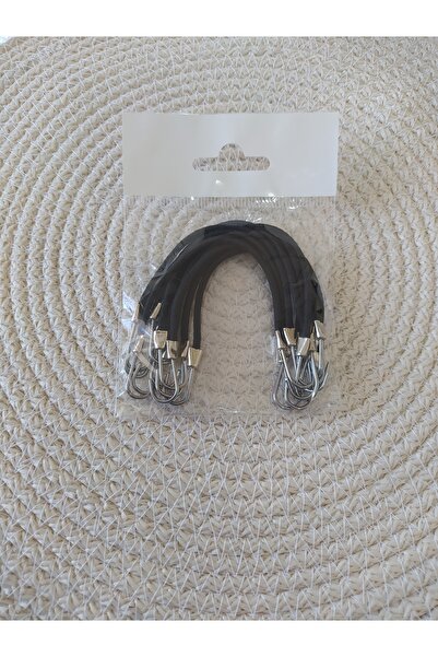 BUTİKHAFSA Cataramă din cauciuc neagră pentru femei, 10 bucăți