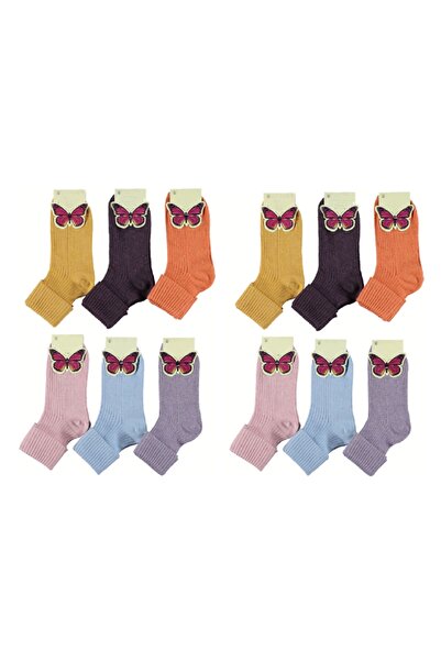 BENNU DERMO FASHİON حزمة من 6 جوارب صوفية مجعدة بألوان متنوعة