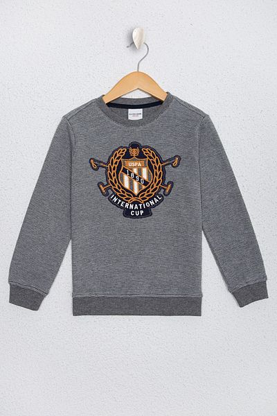 U.S. Polo Assn. U.S. POLO. ASSN. Hanorac pentru băiat - Antracit Melange, 50225820