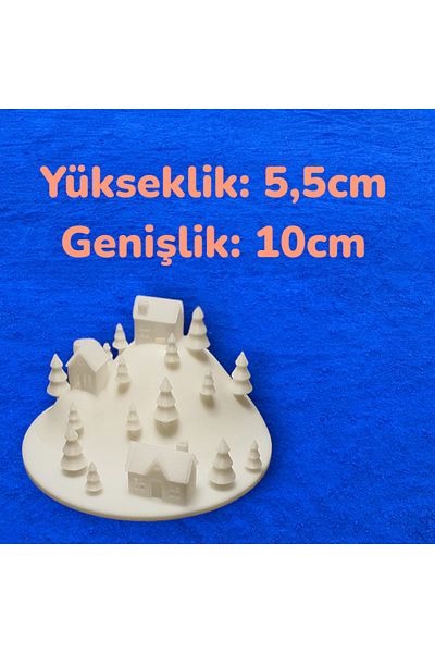 merni 2 Pieces Flickering Lighted Mountain Shaped Table Decoration 10cm X 5.5 cm