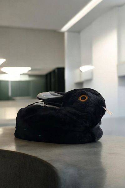 HAKKE Unisex Παντόφλες Σπιτιού με Φιγούρα Κουνελιού και Λούτρινο Panda