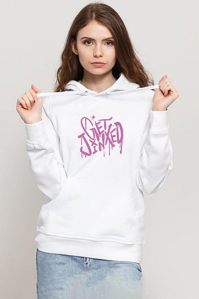 Tshirthane Arcane Get Jinxed White Women's 3Ip Hooded Sweatshirt