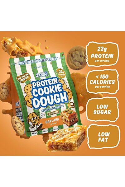 applied nutrition Protein Cookie Dough (1kg – 25 Servings) (Baklava) – High Protein Snack, 22g of Protein Per Serving