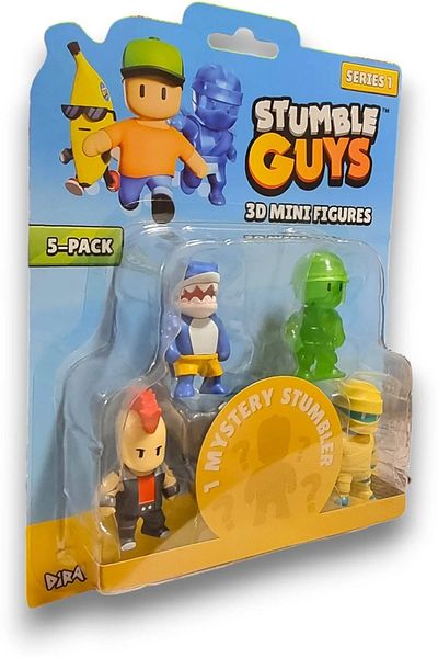 Giochi مجموعة شخصيات صغيرة ثلاثية الأبعاد من سلسلة Stumble Guys مكونة من 1 إلى 5 قطع Megalodon Punk Army Man Hatshepsut