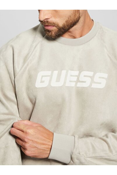Guess Φούτερ DARIL CN Suede Scuba
