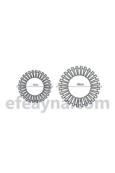 Efe Ayna Piyano-gold Ayna Duvar Saati-65cm