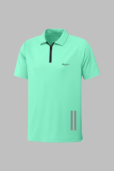 POSEIDON STORM Ανδρικό κοντομάνικο μπλουζάκι Water Green Vision Pro Kuma καθημερινό άνετο S-3XL