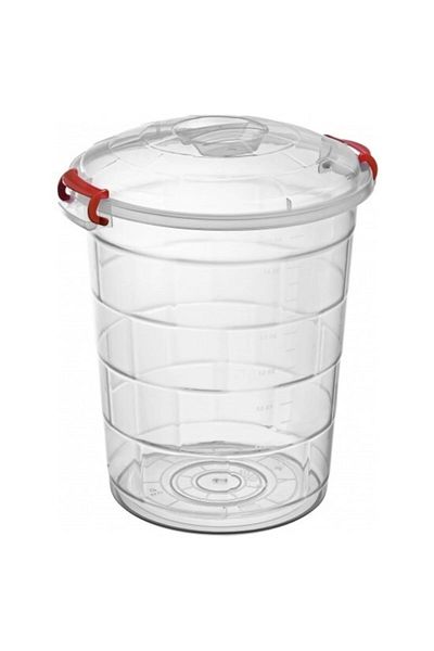 Bursev Transparent Tetris Lock Bucket (45 Lt)