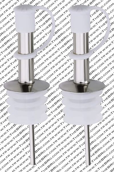 TheBRo 2 Pieces Shiny Metal Cap Bottle Pourer, Pourer, Bottle Stopper