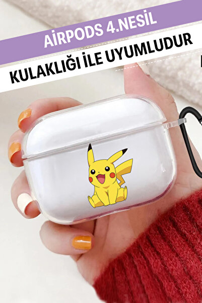 WANNA PROTECT Airpods 4. Nesil Uyumlu Şeffaf Kancalı Yumuşak Silikon Airpods ...