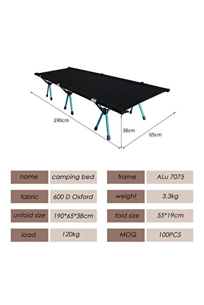 MADFOX Avanger Katlanır Kamp Yatağı [ Kampet ] Siyah