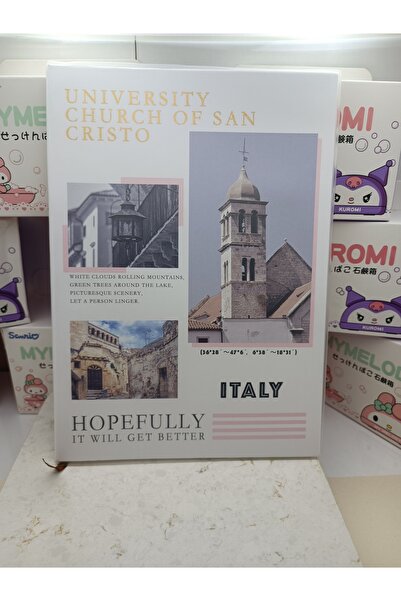 Meyra Accessories Caiet cu tematică de oraș și peisaj, cu husă mată transpare...