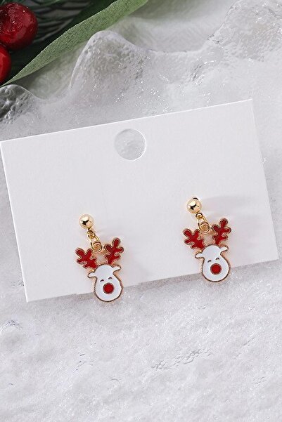 New Obsessions Yılbaşı Charm Geyik Uçlu Mini Küpe