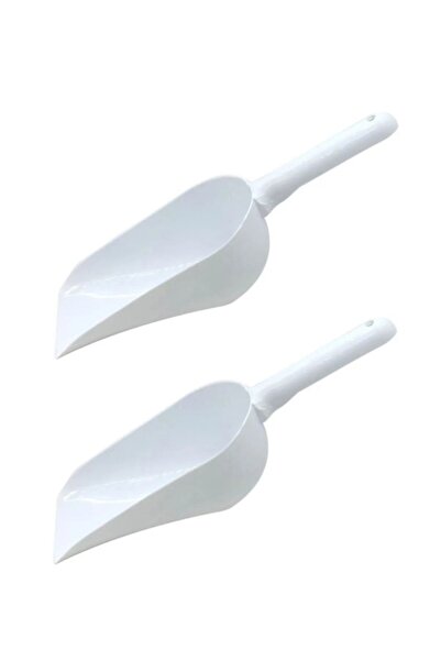 Tiesa Home 30cm Medium Size Plastic Sugar Shovel Scoop - Pack of 2 Grocery Food Detergent Pulses