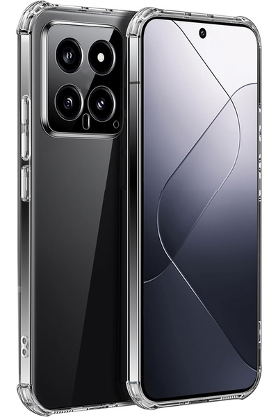 Caseji Xiaomi Mi 14 Uyumlu Köşe Korumalı Premium Şeffaf Kılıf