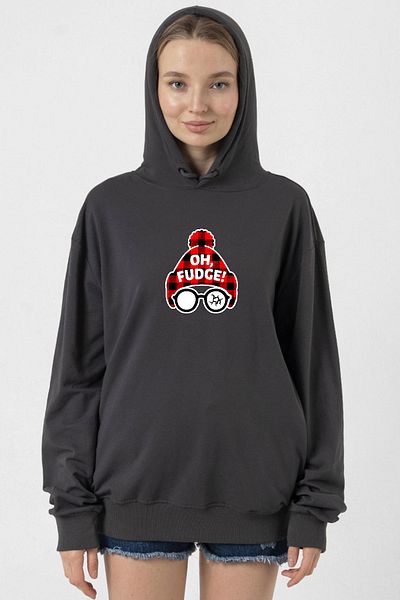Tshirthane Oh Fudge Christmas - Women's Smoked 2Ip Hoodie