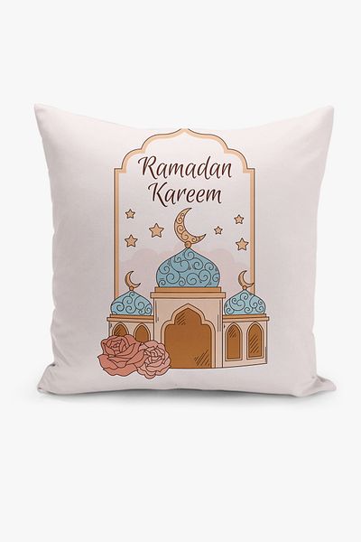 Filamente Ramadan Patterned Double Sided Digital Printed Throw Pillow Cover - Ramadan