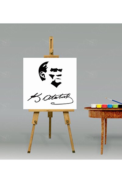 tuvval Sayılarla Boyama Seti ATATÜRK 008  20x20 çocuk sayılarla boyama hobi t...