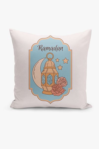 Filamente Ramadan Patterned Double Sided Digital Printed Throw Pillow Cover - Ramadan