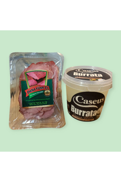 BİKÖY ORGANİK CASEUS BURRATA PAKEDİ 160 Gr ve DANA FÜME ET 60 Gr