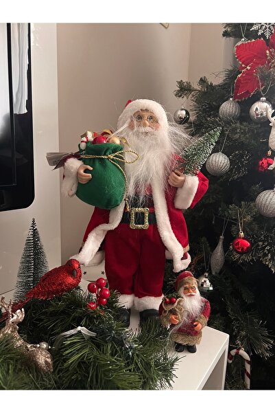 Ayd Home Santa Claus with Green Sack 45 cm Christmas New Year Newyear Christmas with Pine Agate