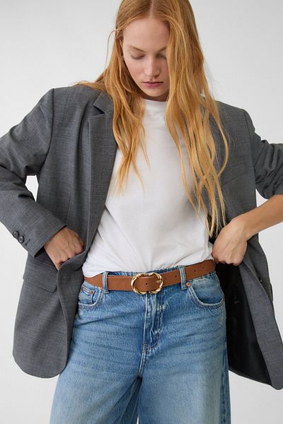 Stradivarius Çift tokalı kemer