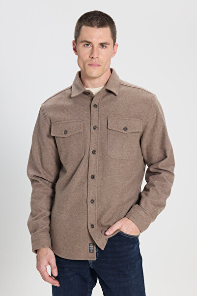 WRANGLER Erkek Loose Fit Geniş Kesim Uzun Kollu Gömlek