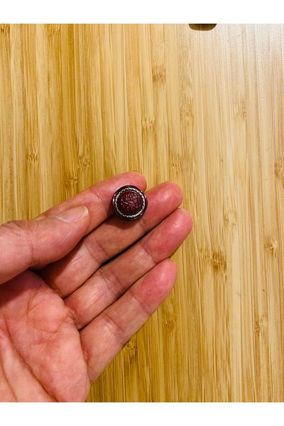 Öztürk Cardigan, Vest, Entari, Abaya and Trousers Italian Model Button. 18mm. 5 Pkt. Color: Dark Burgundy.
