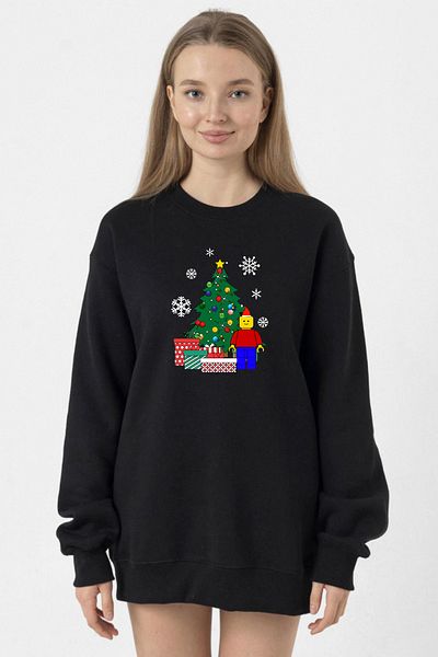 Tshirthane Lego Man Christmas Black Women's 2Ip Sweatshirt