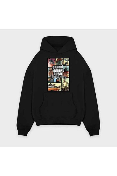 FULL TOLERANCE Unisex Hoodie Oversize Cut Long Sleeve Gta San Andreas Game Printed Hooded Sweatshirt