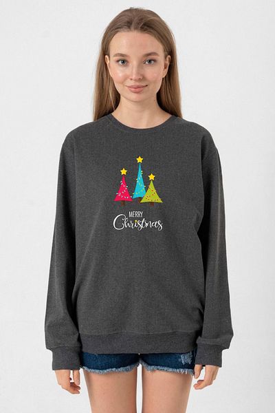 Tshirthane Merry Christmas Smoked Women's 2Ip Sweatshirt