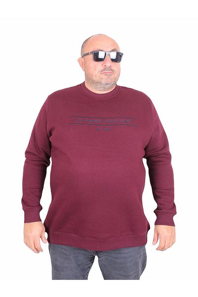 MocGrande Ανδρικό φούτερ μεγάλου μεγέθους - 3 κορδόνια, λαιμόκοψη, πρωτότυπο MURDUM 24203