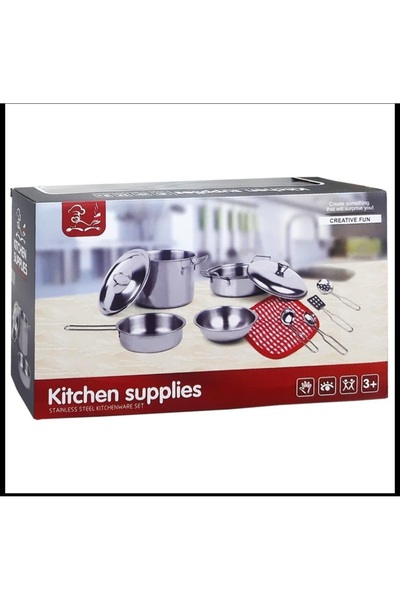 Genel Markalar Kutulu Metal Küçük Şef Mutfak Oyuncak Seti Küçük Aşçı Fenomen ...