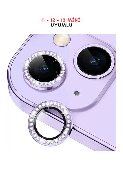 innovicase واقي عدسة الكاميرا الحجري المتوافق مع هاتف iPhone 11 / 12 / 12 Mini