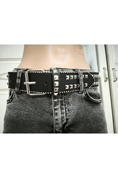 çelik belt vintega Bead Chain Sewn Belt