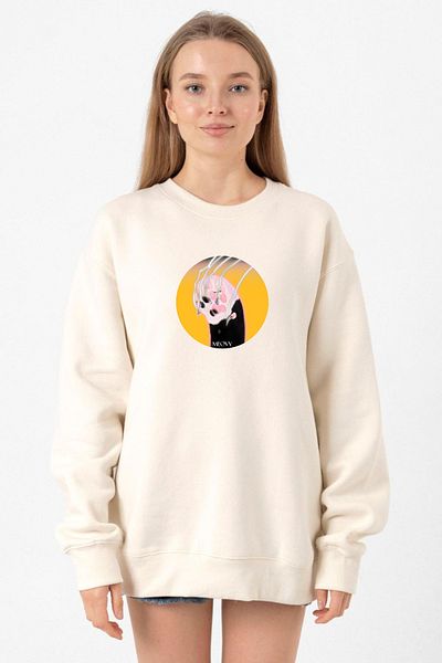 Tshirthane Meovv Meow Ecru Women's 2Ip Sweatshirt