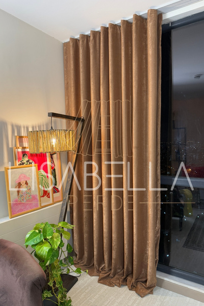 LisabellaHome Κουρτίνα φόντου - Σειρά Lisabella Luxury Velvet Textured