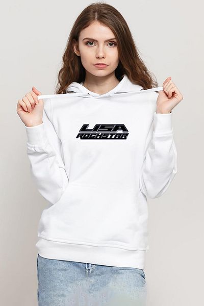 Tshirthane Lisa Rockstar White Women's 3Ip Hooded Sweatshirt
