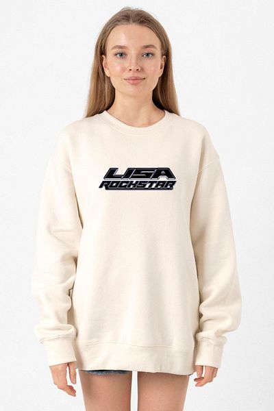 Tshirthane Lisa Rockstar Ecru Women's 2Ip Sweatshirt