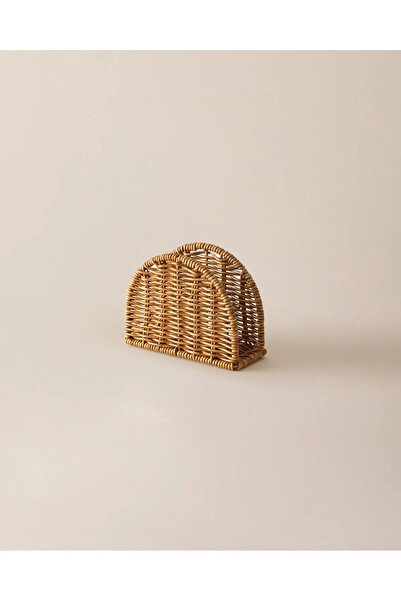 Kitchen Dream Premium New Generation Tabletop Rattan Napkin Holder 15 X 15 Beige Bamboo Tr