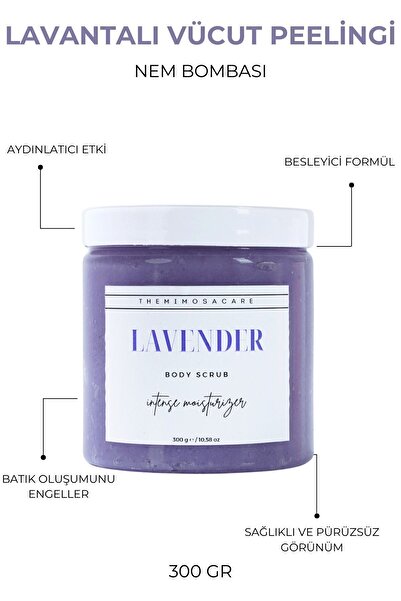 The Mimosa Care Lavanta Özlü Batık Giderici,Onarıcı,Nemlendirici El-Vücut Peeling