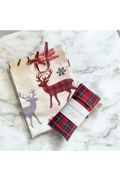 Işıldayan Kutular Yılbaşı Hediye Kesesinde Lavanta Göz Yastığı - Meditasyon Y...